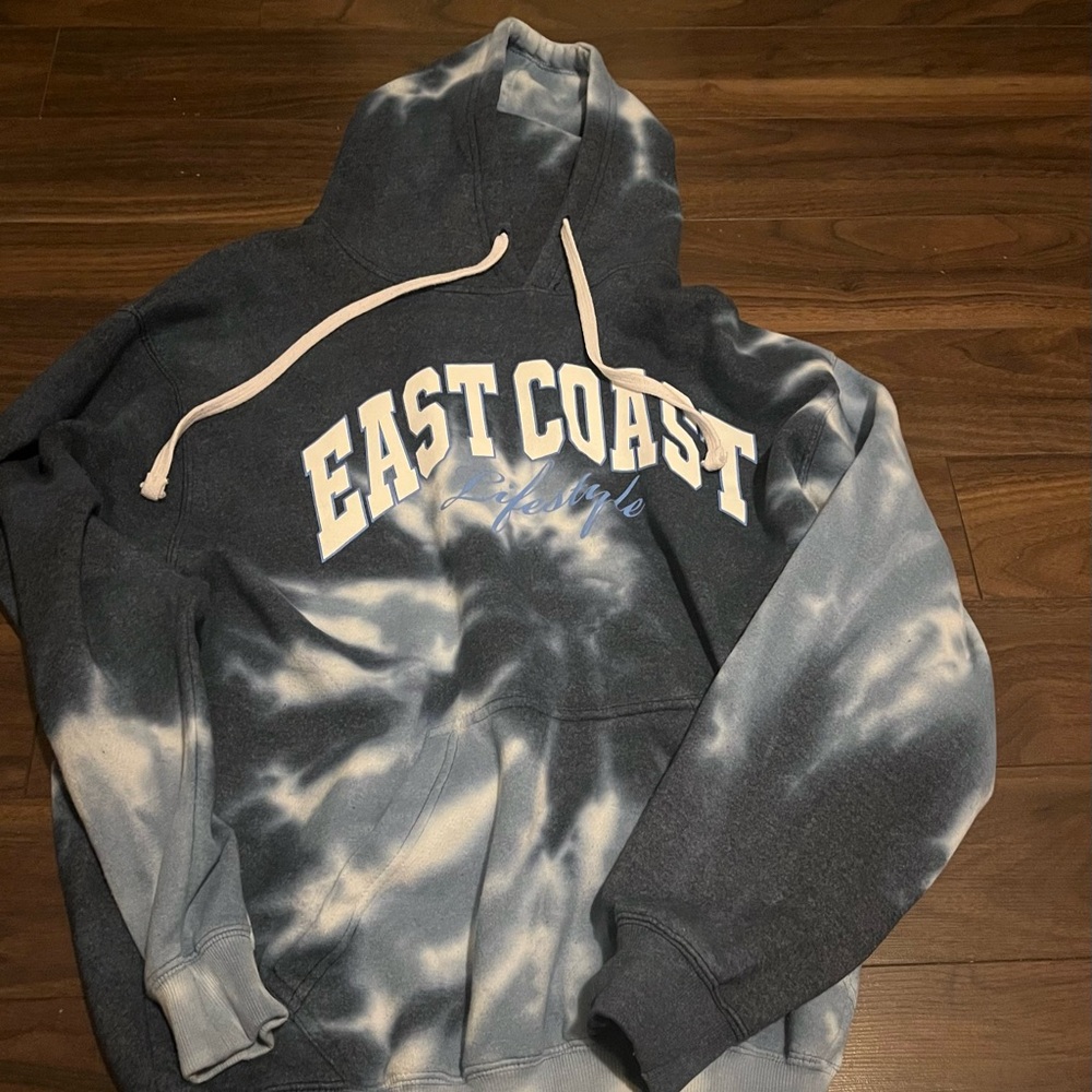 Men's Black Tie-Dye Hoodie
